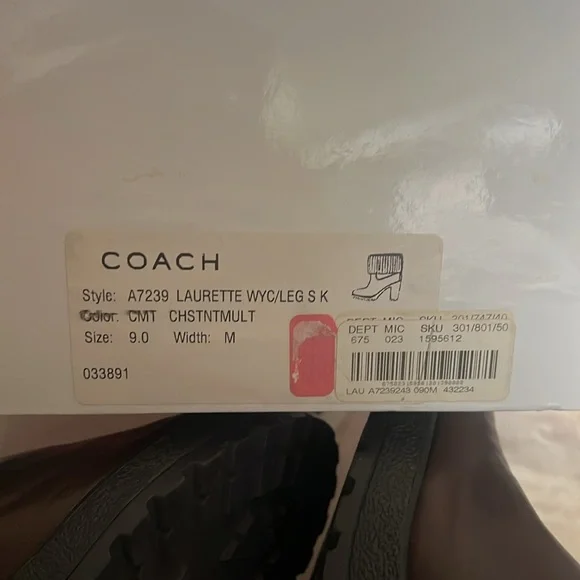 Vintage Coach 90s Leather Boots - Picture 6 of 7